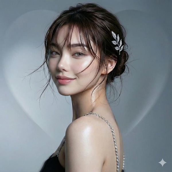 AI generated elegant Asian woman editorial portrait